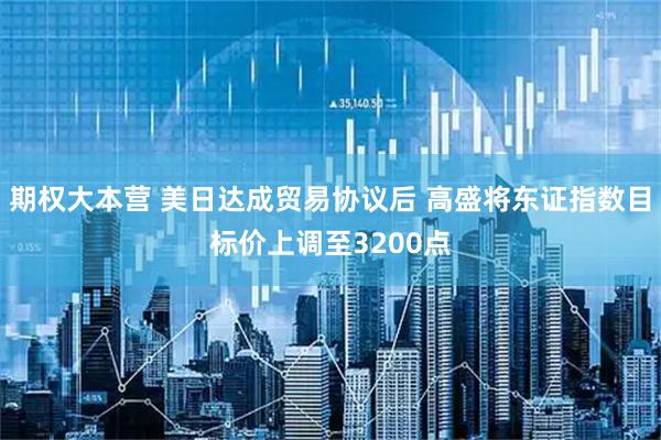 期权大本营 美日达成贸易协议后 高盛将东证指数目标价上调至3200点