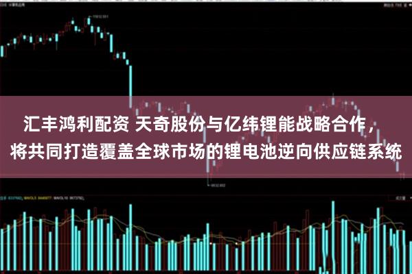 汇丰鸿利配资 天奇股份与亿纬锂能战略合作， 将共同打造覆盖全球市场的锂电池逆向供应链系统